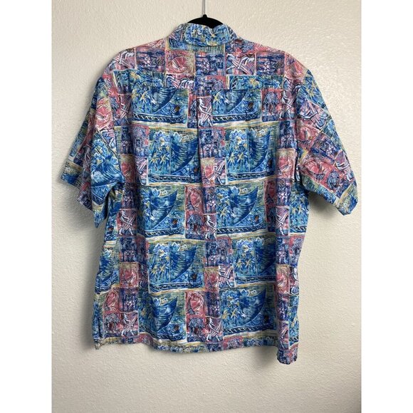 Vintage Kahala Hawaiian Islands collection Mens XL Cotton Blue Ocean Beach Palm - Picture 2 of 11